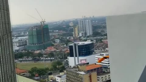 Watching a BASE Jump From the Window