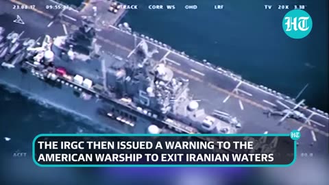 Iran speed boats drown swarms IS warship in tense encounter in strait of hormuz.