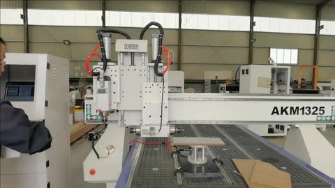 High efficiency double heads woodworking cnc router machine