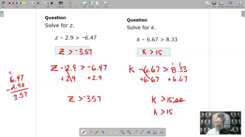 Solve one-step linear inequalities: addition and subtraction - IXL A1.K.4 (RZV)