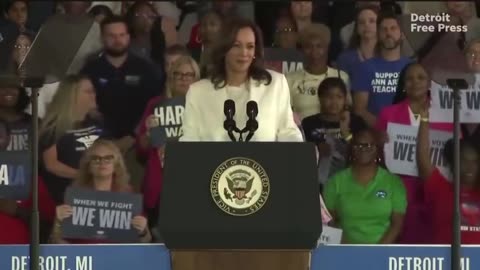 Kamala heckled in Detroit and loses control