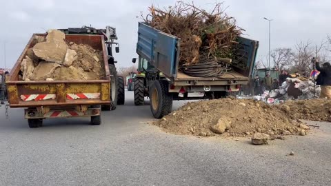 The French farmers have now BLOCKADED the motorway in protest.