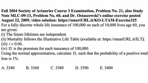 Exam LTAM exercise for June 6, 2021