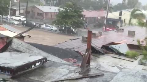 Santa Barbara Storm Rips through Street