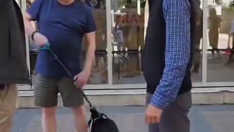 Deranged Leftist violently lunges at Team Trump volunteers outside @KamalaHarris’ event