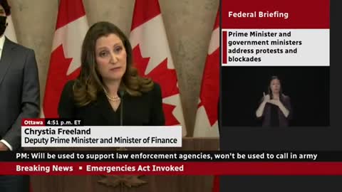 Canada Gov Seizes Control of Financial Institutions and Crypto Currencies