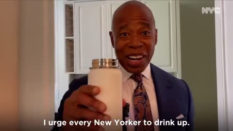 NYC MAYOR ERIC ADAMS SAYS TO KEEP HYDRATED WITH "TAP" WATER WHY???? U know WHY