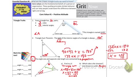 Triangle Basic Theorems