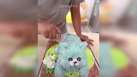 Cat Reaction to Cutting Cake - Funny Dog Cake Reaction Compilation | Pets Kingdom