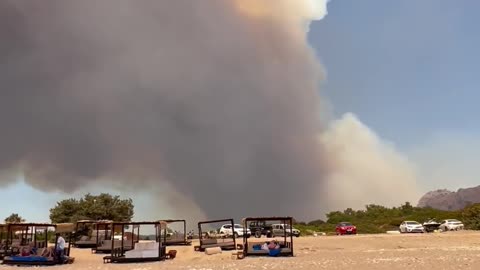 Wildfire Smoke in Kiotari, Greece