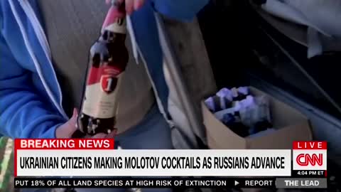 Ukrainian Grandmother Makes Molotov Cocktails