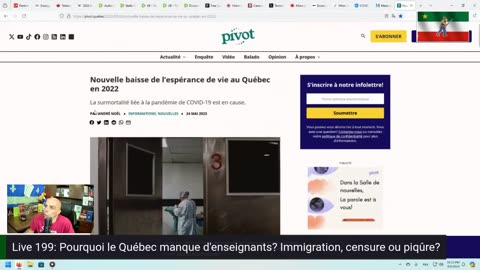 Live 199: Pourquoi le Québec manque d'enseignants? Immigration, censure ou piqûre?