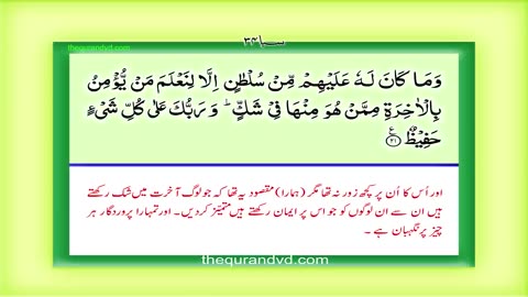 Para 22 Juz 22 Wa man yaqnut HD Quran Urdu Hindi Translation