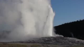 Old Faithful Geyser Eruption Yellowstone National Park