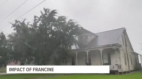 Hurricane Francine downgraded to tropical storm, bringing wind damage and flooding