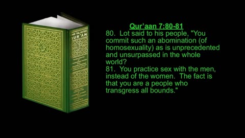 The Qur'aan Condemns Homosexuality Refuting Arguments Of Rape