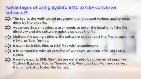 How to convert EML files into NSF format