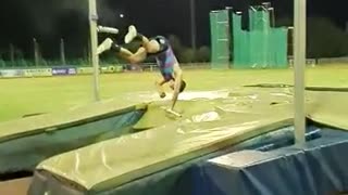 Pole Vault Attempt Leads to Unexpected Snap