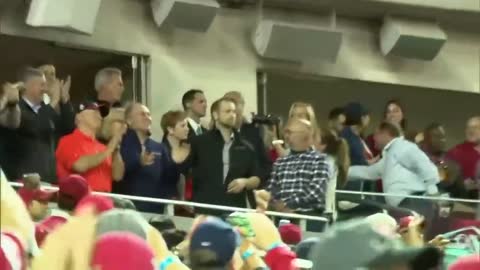 Nationals fans were excited to greet Trump