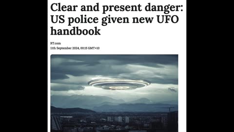 CLOWN WORLD ORDER POLICE ARE NOW BEING TRAINED IN HOW TO DEAL WITH A UFO ENCOUNTER