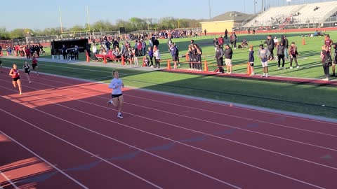 Hailey running the 200m Regional Prelims