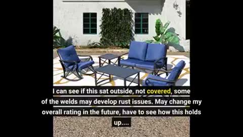 PatioFestival Patio Furniture Set Outdoor Patio Conversation Sets Modern Metal Sofa Sectionals