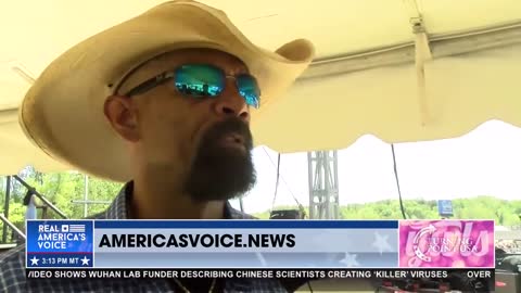 Sheriff David Clarke talks with Ben Bergquam the MAGAFRANK Rally