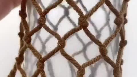 Rope net knotted bottle idea