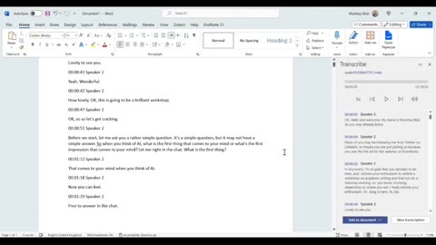Experience the Future of Transcription with MS Word's Cutting-Edge Feature!"