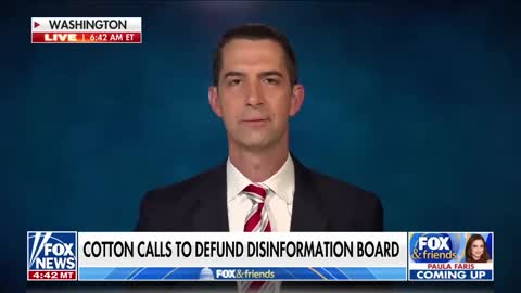 Tom Cotton breaks down GOP senators' fight against Biden disinformation board