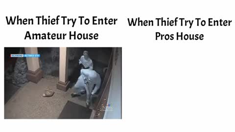 thief entering amateur vs pros house