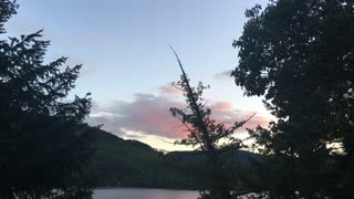 Sunset over the lake