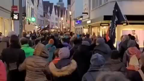 The People of Reutlingen Join the Rest of Germany in Protest of Olaf Scholz and the COVID Regime