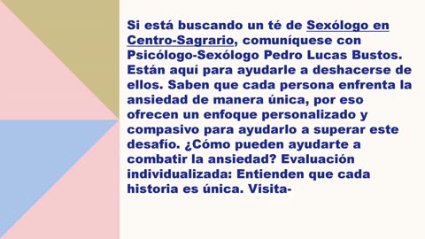 El mejor Sexólogo en Centro-Sagrario