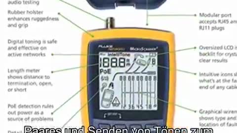 Fluke Netzwerkkabel-Prüfgerät MicroScanner 2 Cable Verifier, 76 x 36 x 163 mm, AA, 0-45°C, 0-90%