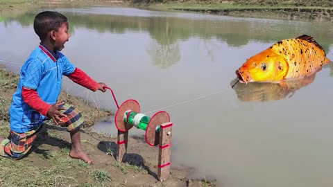 Amazing Unique Hook Fishing Technique Form River.