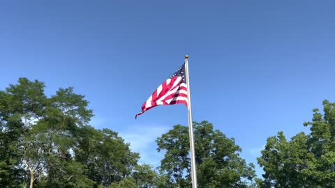 35 foot Flagpole Installation - 4th of July Tribute