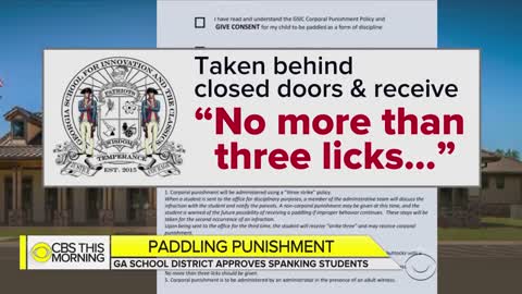 Georgia charter school sends consent forms to parents for spankings