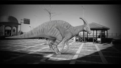 Parasaurolophus Dinasour in the square