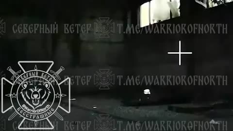 Russian Fiber-Optic FPV Drone attack a group of Ukrainian soldiers inside the buildin