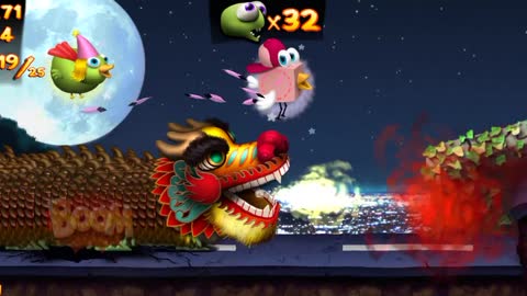 Playing a match with the hat unlocked in the game Zombie Tsunami (SANTA CLAUS).