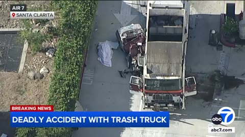 Man killed in crash involving trash truck in Canyon Country area