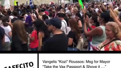 Vangelis “Kozi” Roussos: Msg for Mayor - Walk Out NYC Rally 9/13/21