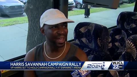 Local news confirms that people were bussed in to Kamala Harris Savannah, GA "Rally"