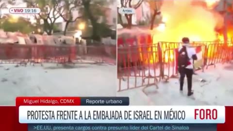 In Mexico City they set fire to Israeli embassy with Molotov cocktails.