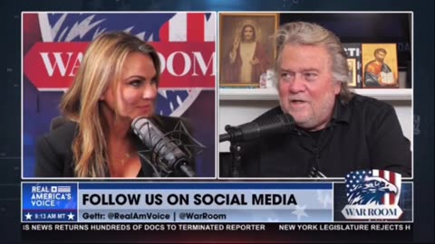 Steve Bannon trying really HARD to talk Lara Logan into RUNNING for Congress