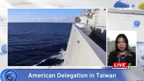 U.s delegation arrivers in Taiwan with massage for china