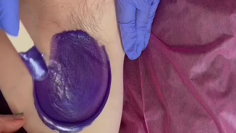 Underarm Waxing with Hypnotic Purple Seduction Hard Wax by Lily Herron