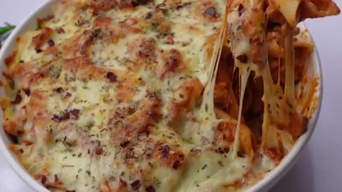 Baked creamy chicken pasta By recipe of the world.