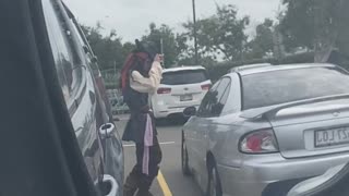 Pirate Greeting People at Hardware Store